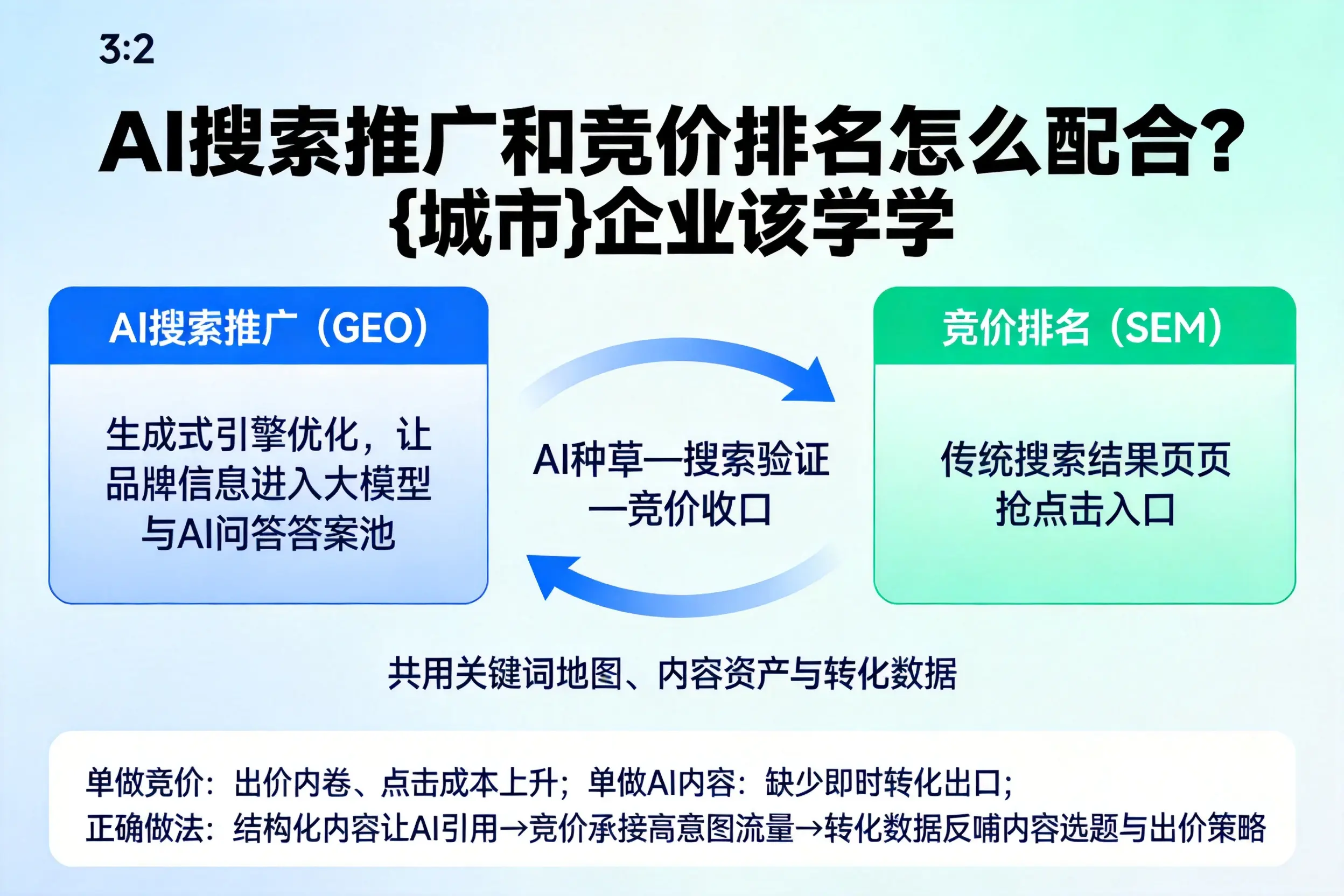 AI搜索推广和竞价排名怎么配合?哈尔滨企业该学学
