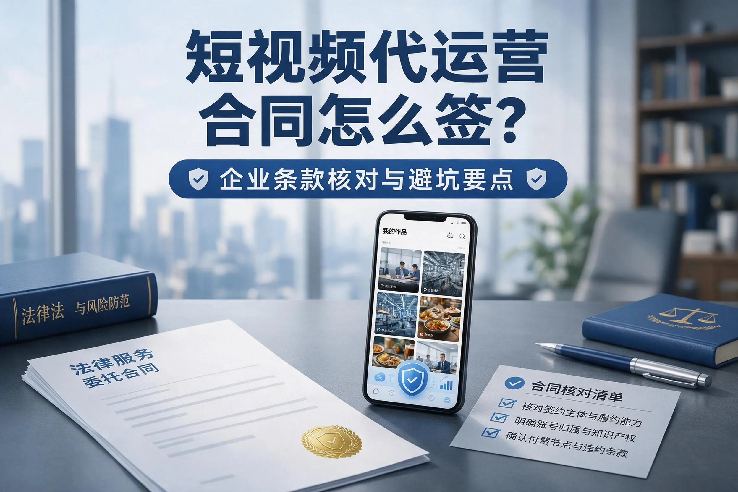 短视频代运营合同怎么签？哈尔滨企业条款核对与避坑要点