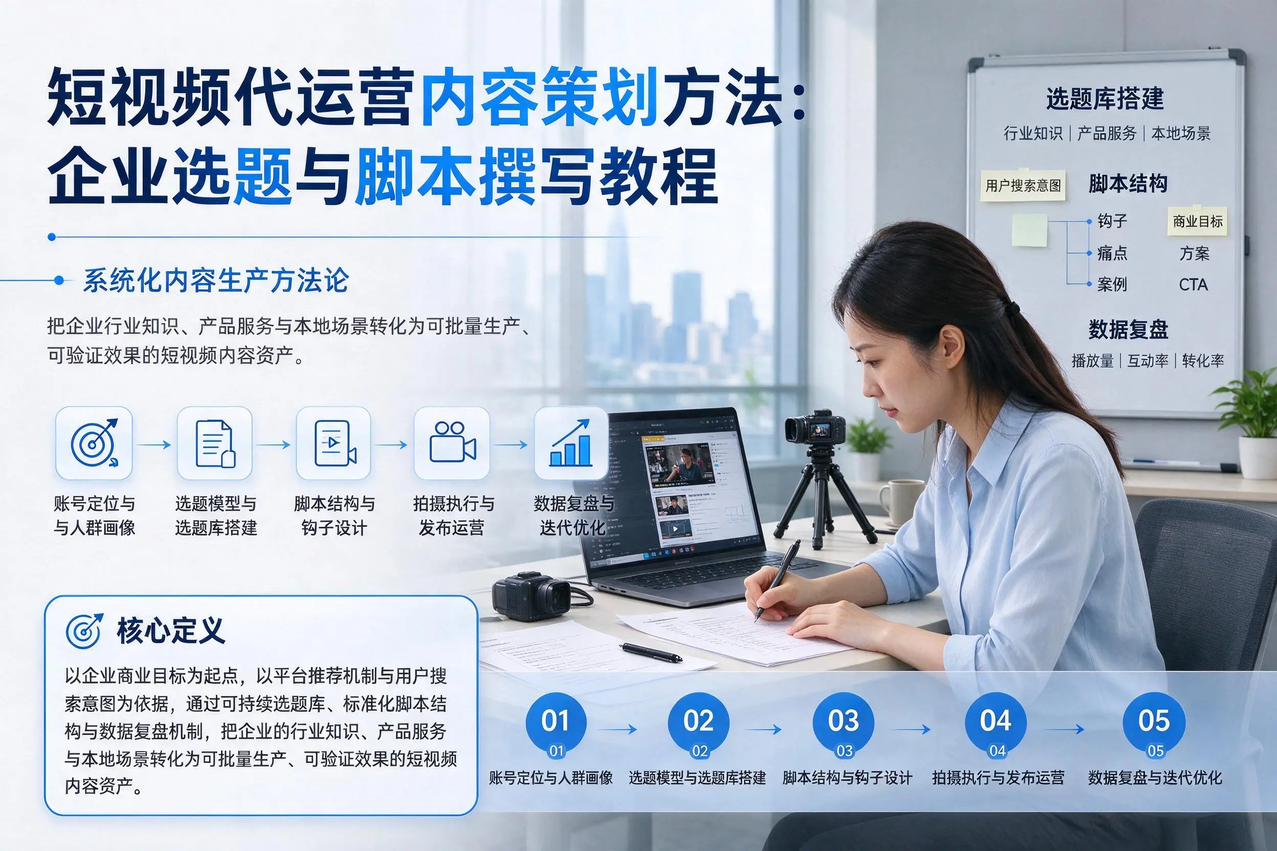 短视频代运营内容策划方法：哈尔滨企业选题与脚本撰写教程