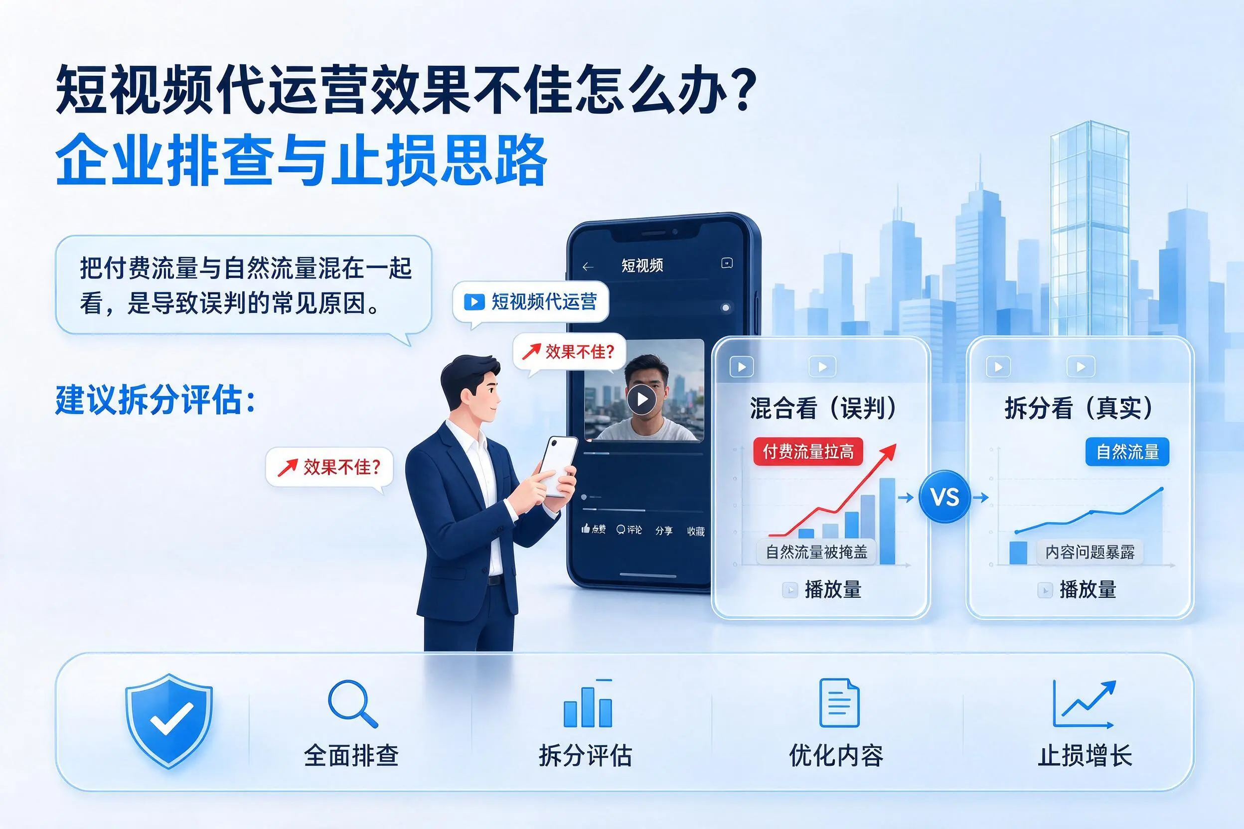 短视频代运营效果不佳怎么办?哈尔滨企业排查与止损思路