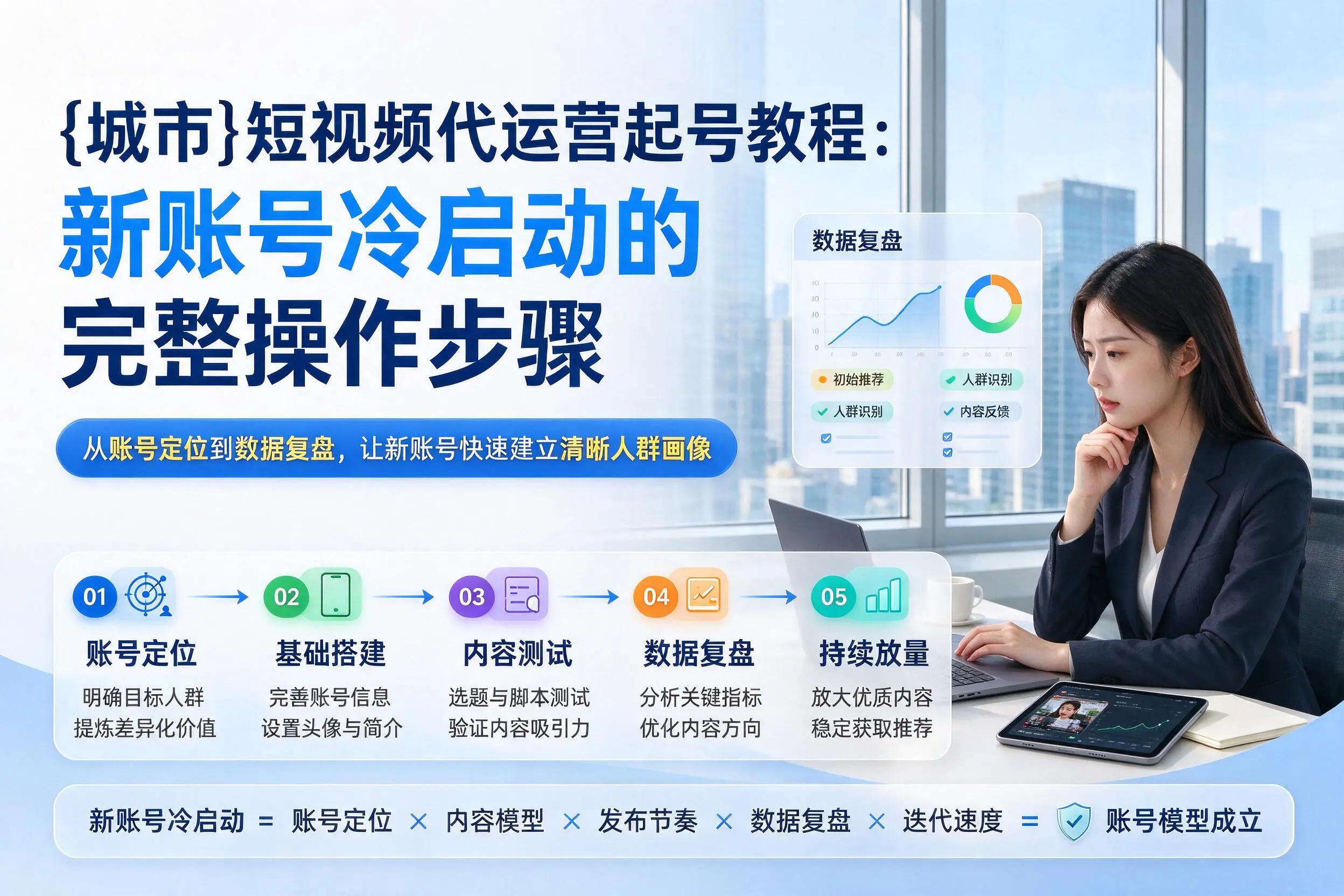 哈尔滨短视频代运营起号教程:新账号冷启动的完整操作步骤