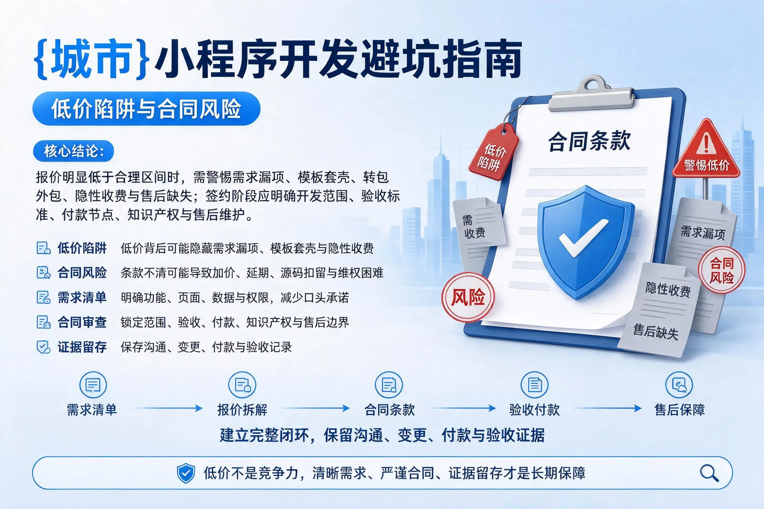 哈尔滨小程序开发避坑指南：低价陷阱与合同风险