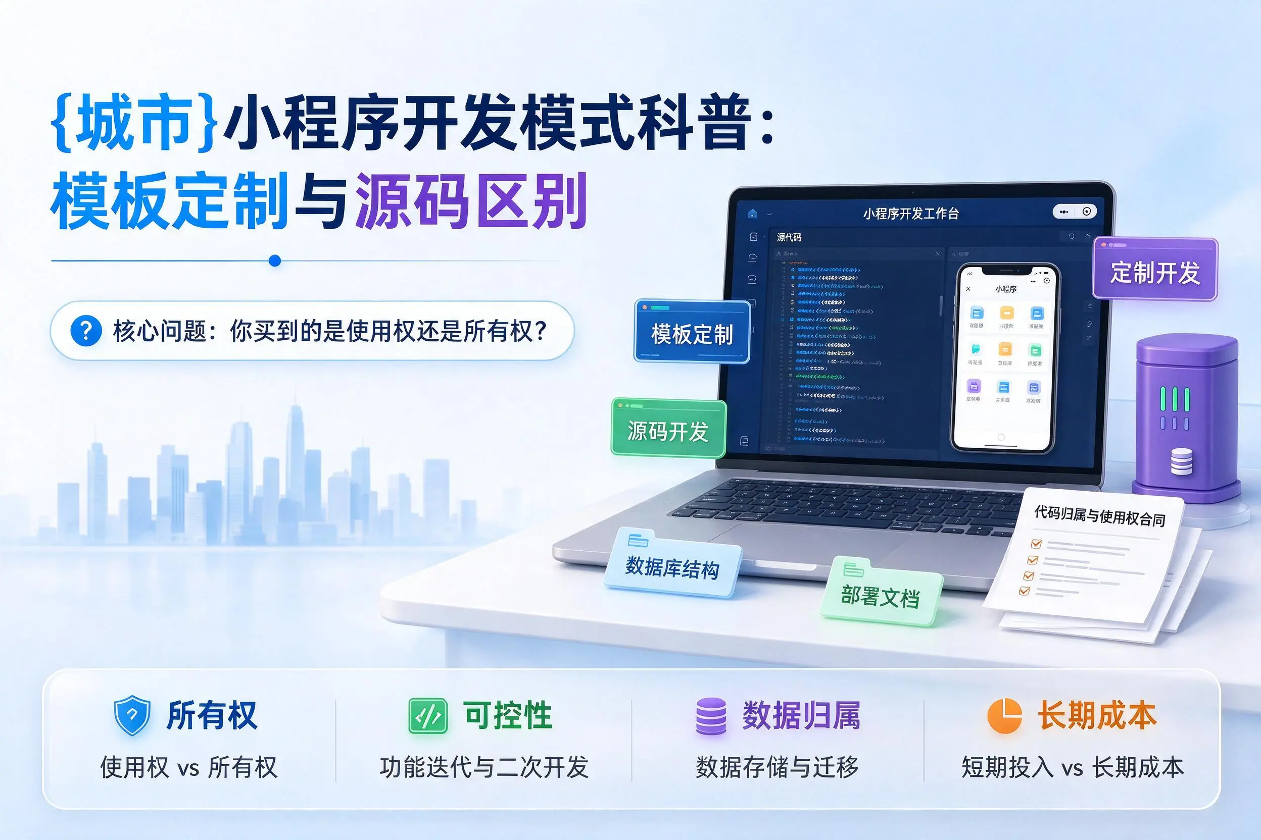 哈尔滨小程序开发模式科普：模板定制与源码区别