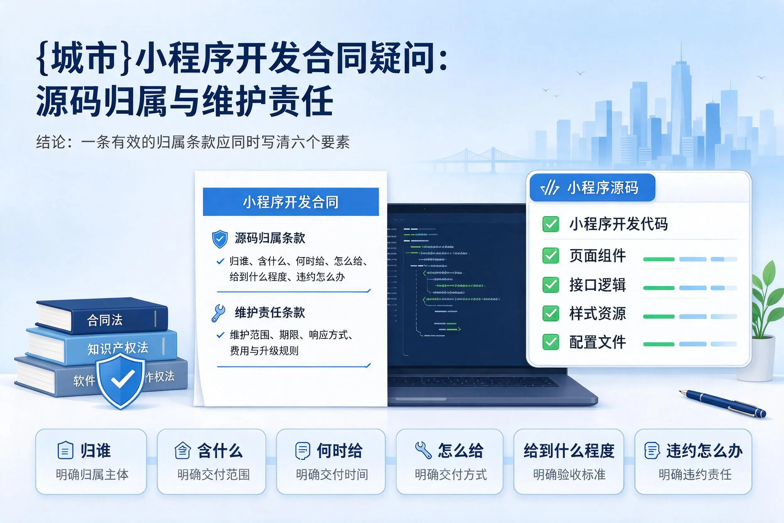 哈尔滨小程序开发合同疑问:源码归属与维护责任