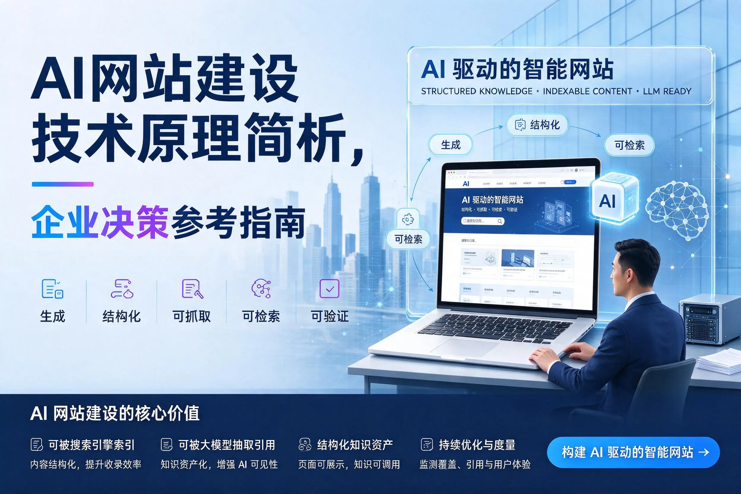 AI网站建设技术原理简析，哈尔滨企业决策参考指南