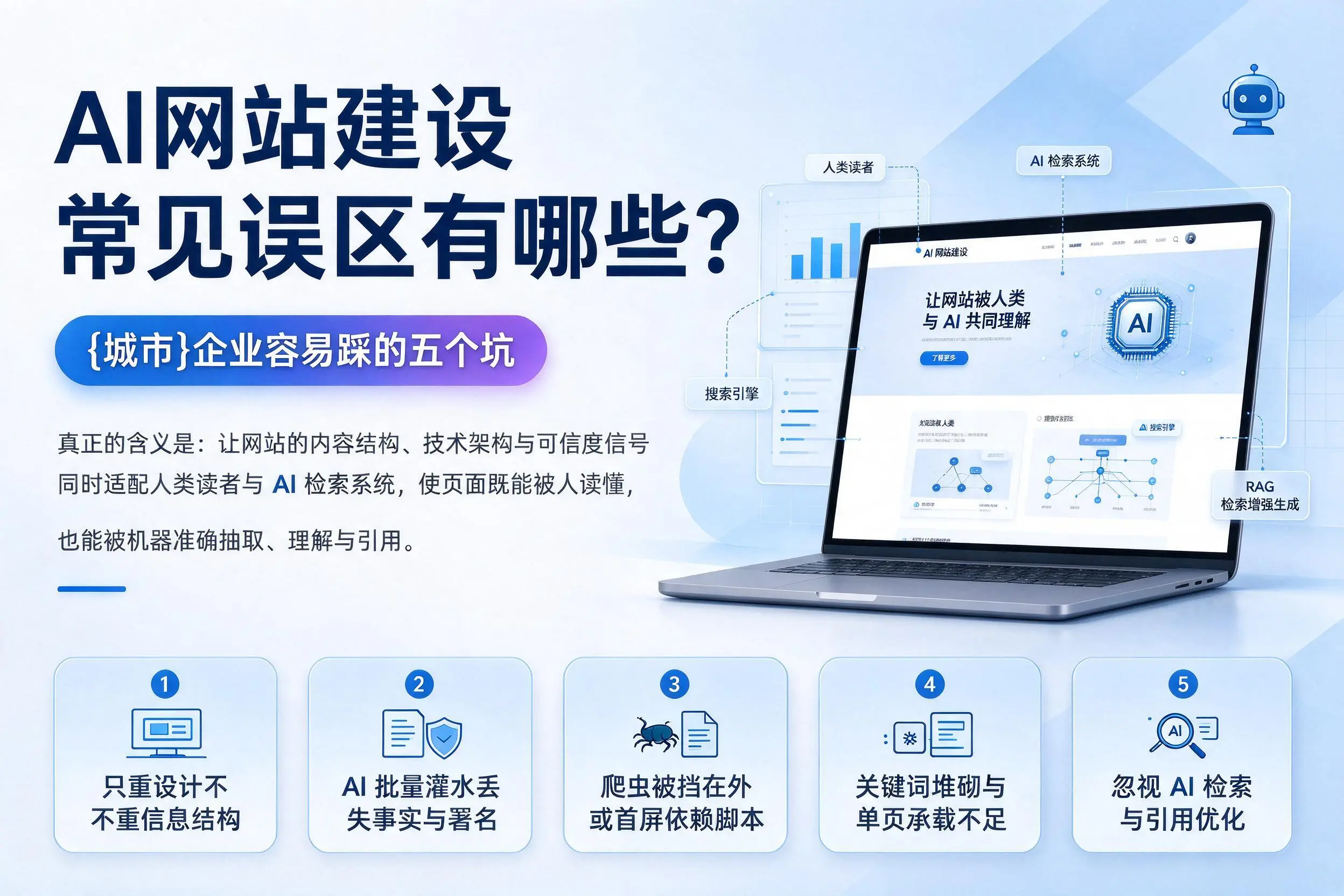 AI网站建设常见误区有哪些？哈尔滨企业容易踩的五个坑