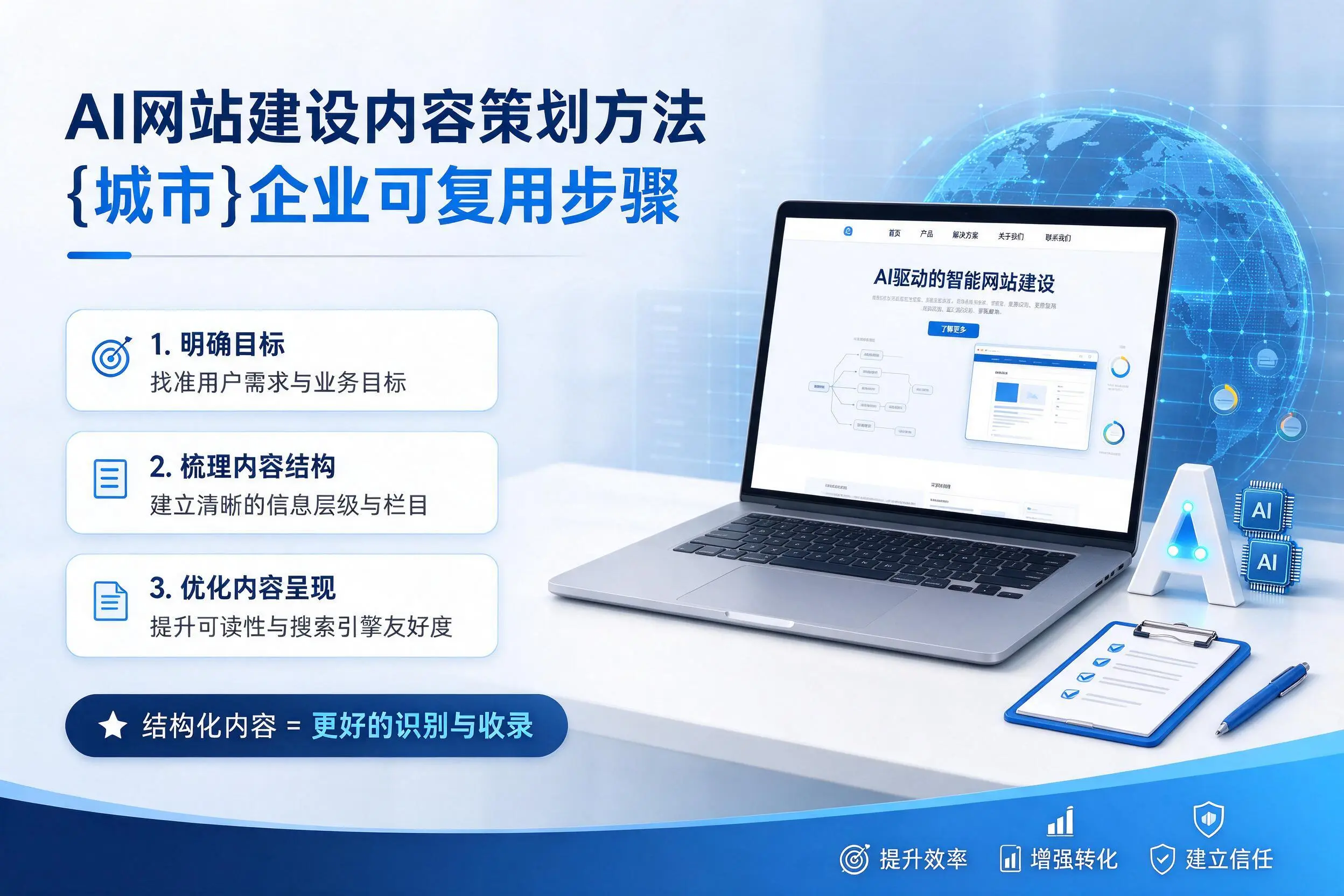 AI网站建设内容策划方法，哈尔滨企业可复用步骤