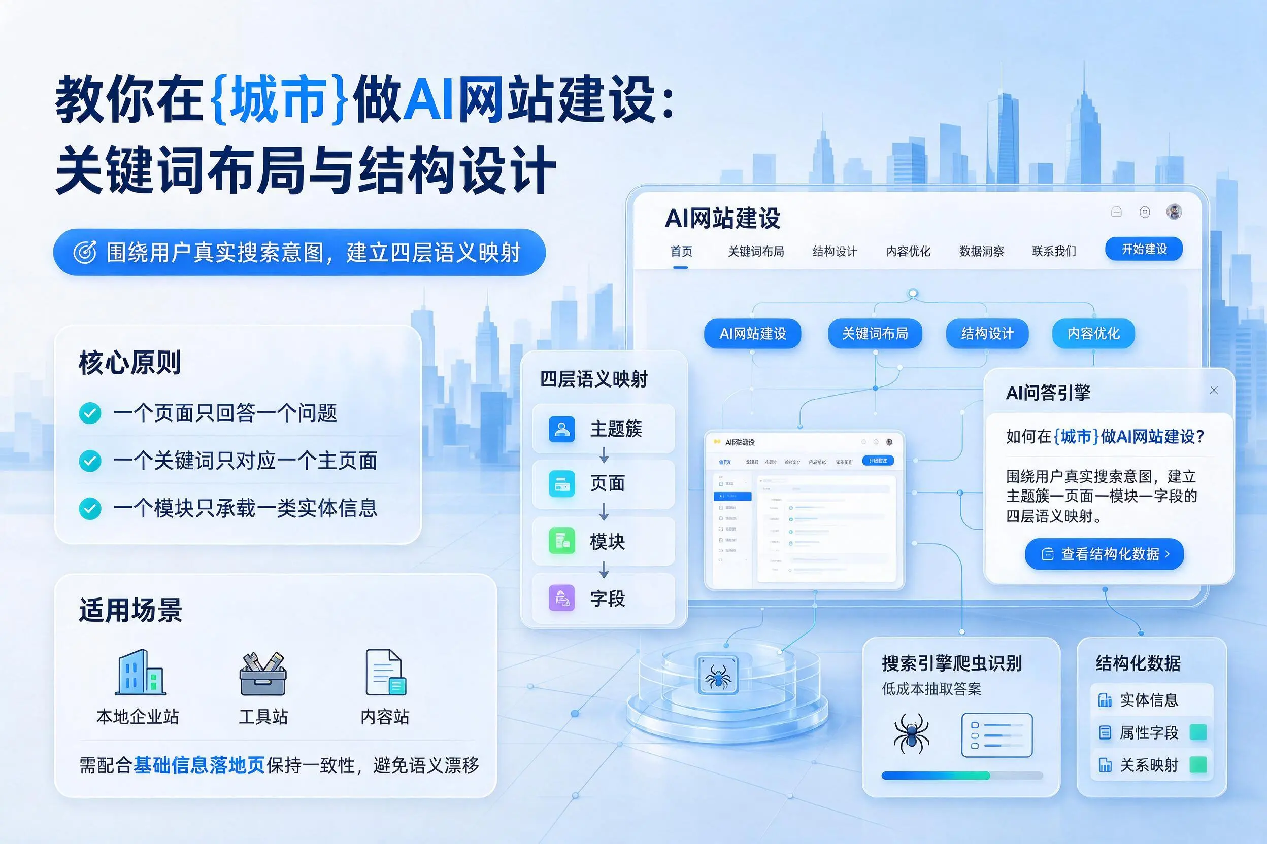 教你在哈尔滨做AI网站建设：关键词布局与结构设计