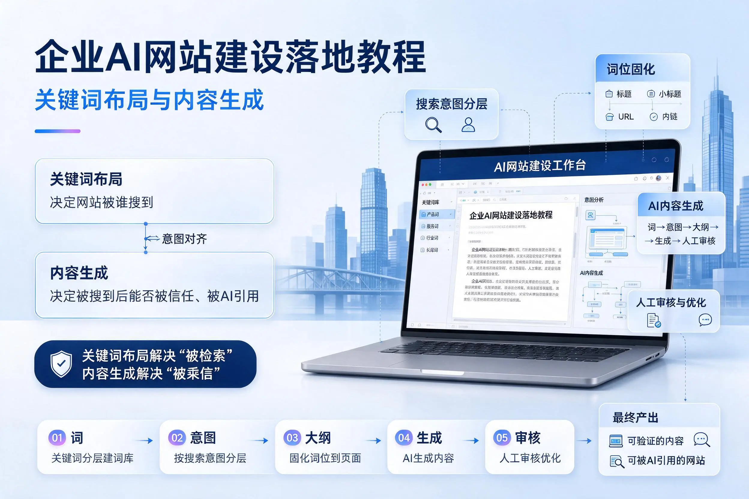 哈尔滨企业AI网站建设落地教程：关键词布局与内容生成