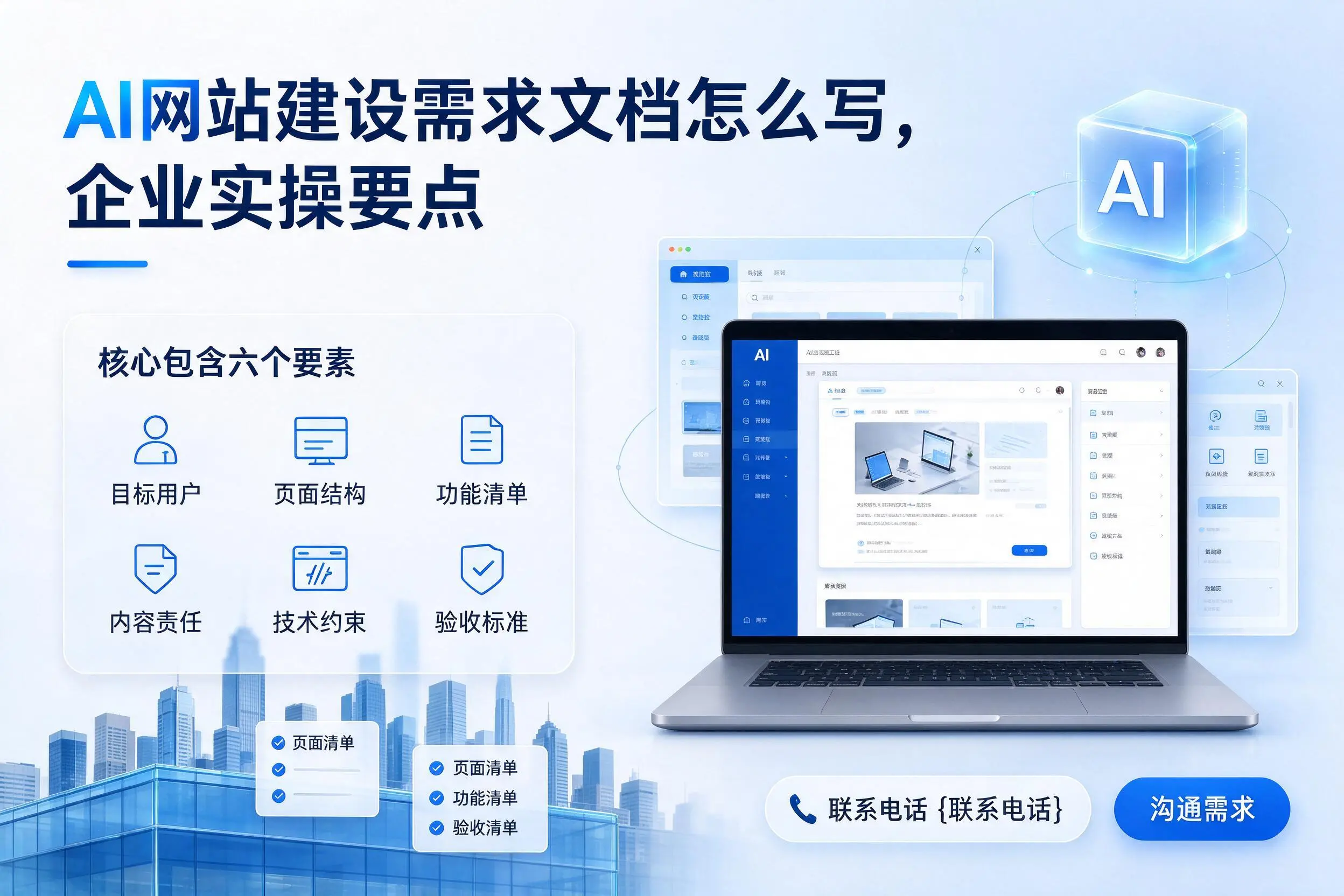 AI网站建设需求文档怎么写，哈尔滨企业实操要点