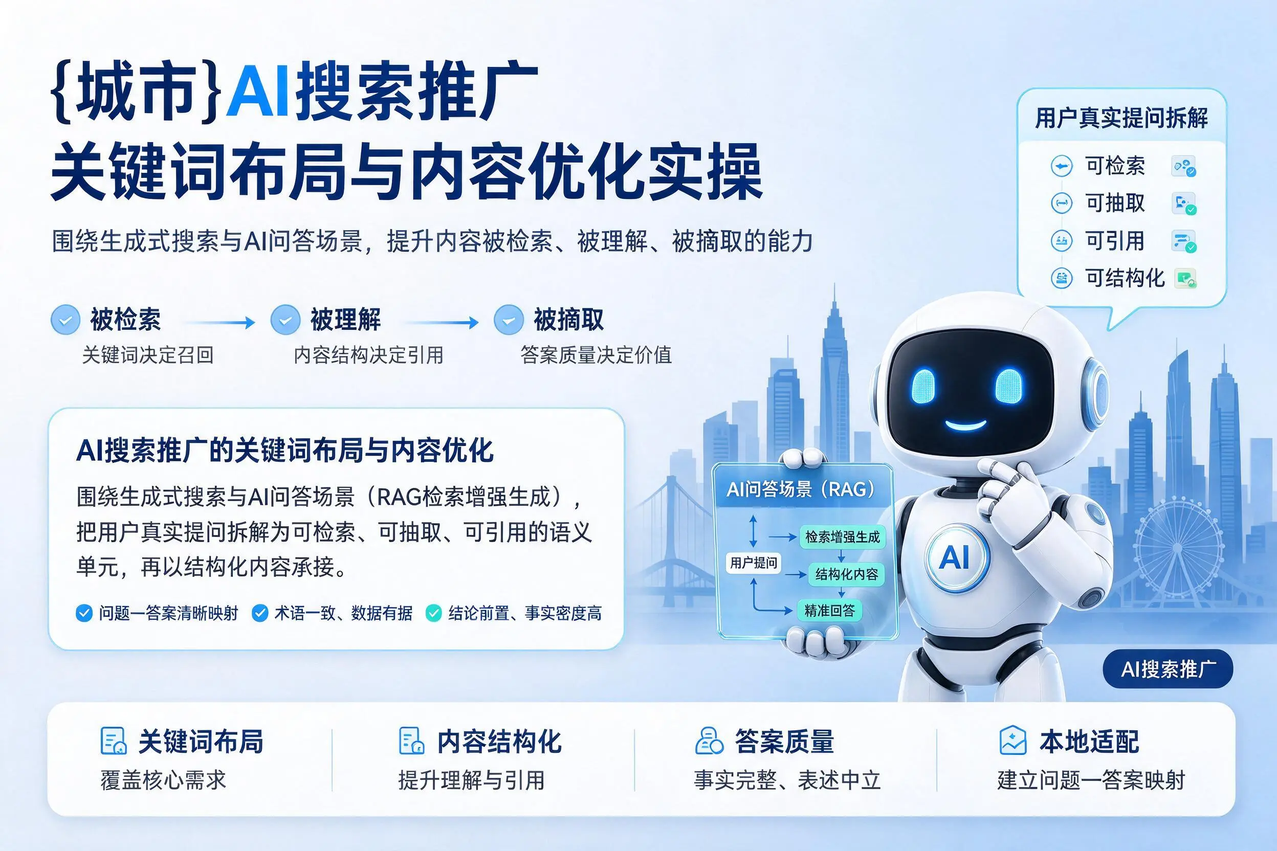 哈尔滨AI搜索推广关键词布局与内容优化实操